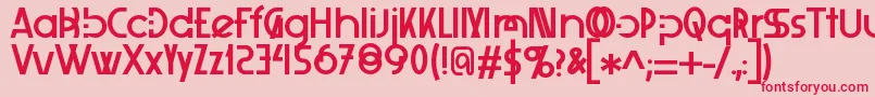 Czcionka Xelita – czerwone czcionki na różowym tle
