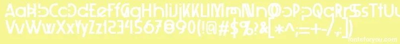 Xelita Font – White Fonts on Yellow Background