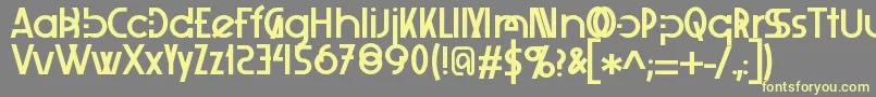 Xelita Font – Yellow Fonts on Gray Background