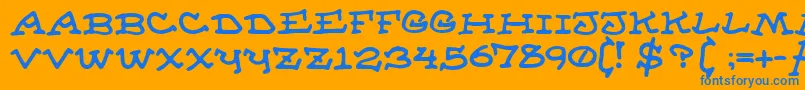 AlmanacOfTheApprentice Font – Blue Fonts on Orange Background