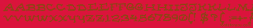 AlmanacOfTheApprentice Font – Brown Fonts on Red Background