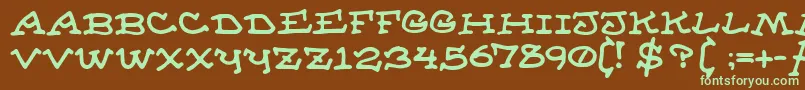 AlmanacOfTheApprentice Font – Green Fonts on Brown Background