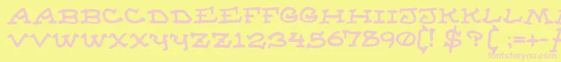 AlmanacOfTheApprentice Font – Pink Fonts on Yellow Background