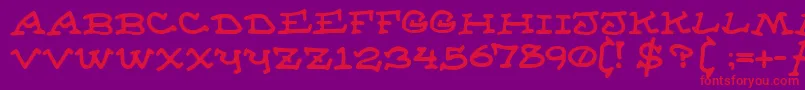 AlmanacOfTheApprentice Font – Red Fonts on Purple Background