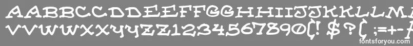 フォントAlmanacOfTheApprentice – 灰色の背景に白い文字