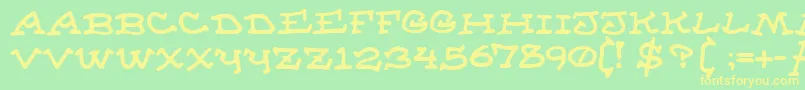 AlmanacOfTheApprentice Font – Yellow Fonts on Green Background