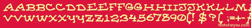 AlmanacOfTheApprentice Font – Yellow Fonts on Red Background