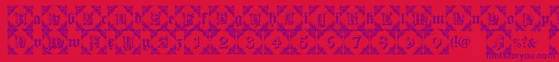DearestFriendLite Font – Purple Fonts on Red Background