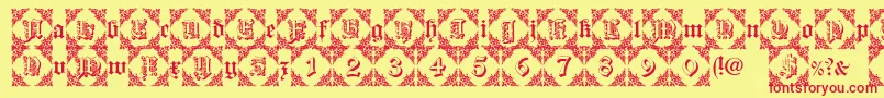 DearestFriendLite Font – Red Fonts on Yellow Background