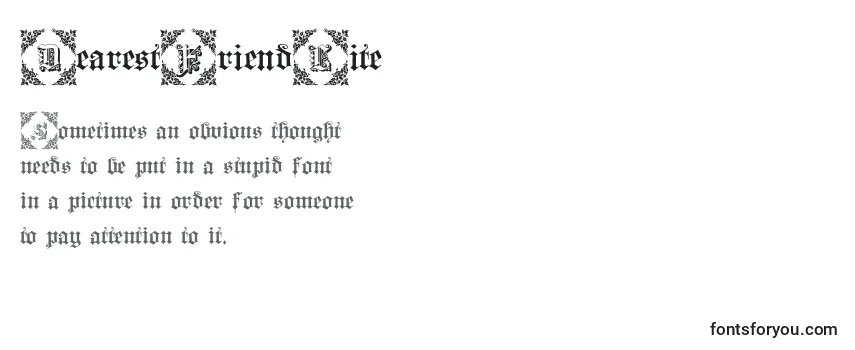 Review of the DearestFriendLite Font