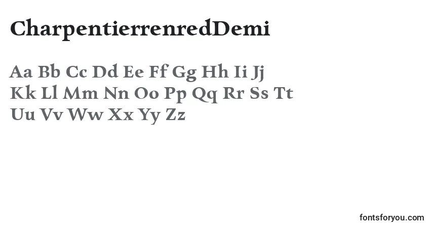 Fuente CharpentierrenredDemi - alfabeto, números, caracteres especiales