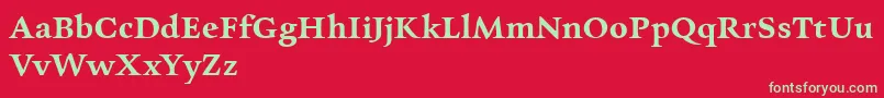 CharpentierrenredDemi Font – Green Fonts on Red Background