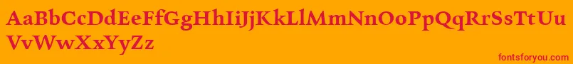 CharpentierrenredDemi Font – Red Fonts on Orange Background