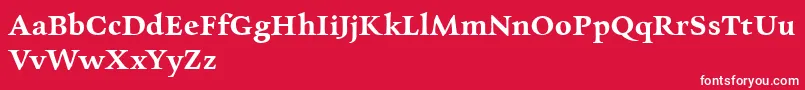 CharpentierrenredDemi Font – White Fonts on Red Background