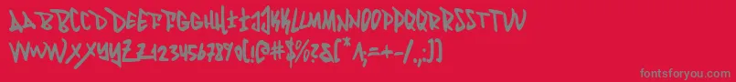 Fantomc Font – Gray Fonts on Red Background