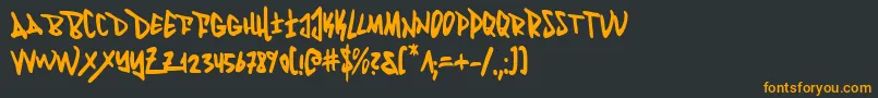 Шрифт Fantomc – оранжевые шрифты на чёрном фоне