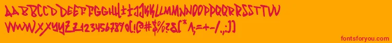 Fantomc-fontti – punaiset fontit oranssilla taustalla