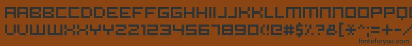 Hooge0553LesVersion Font – Black Fonts on Brown Background