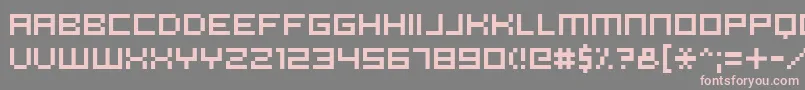 Hooge0553LesVersion Font – Pink Fonts on Gray Background