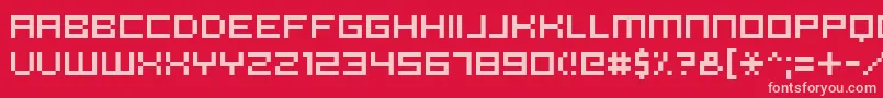 Hooge0553LesVersion Font – Pink Fonts on Red Background