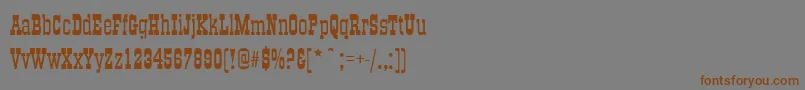 フォントOldTownRegular – 茶色の文字が灰色の背景にあります。