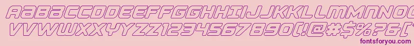 Police Falconpunchout – polices violettes sur fond rose