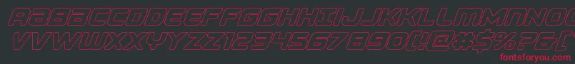 Falconpunchout Font – Red Fonts on Black Background