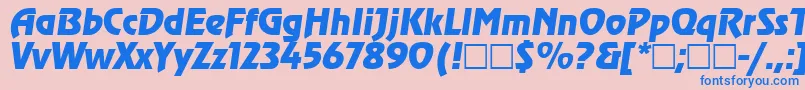 fuente RevueItalic – Fuentes Azules Sobre Fondo Rosa