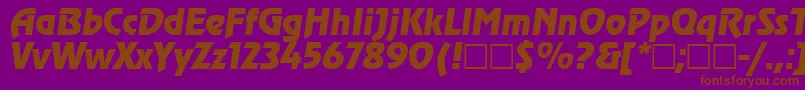 RevueItalic Font – Brown Fonts on Purple Background
