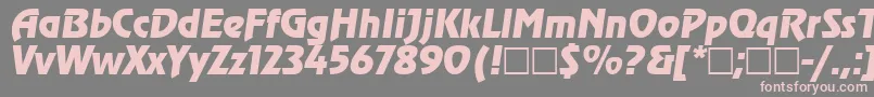 Шрифт RevueItalic – розовые шрифты на сером фоне