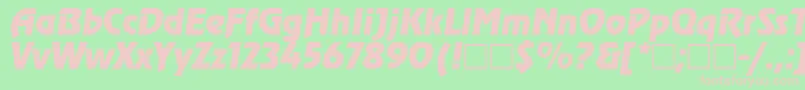 RevueItalic Font – Pink Fonts on Green Background
