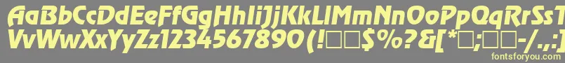 Шрифт RevueItalic – жёлтые шрифты на сером фоне