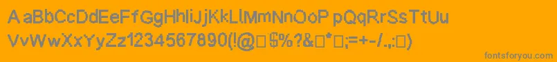 フォントBaardfaant – オレンジの背景に灰色の文字