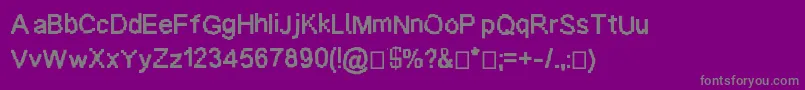 フォントBaardfaant – 紫の背景に灰色の文字
