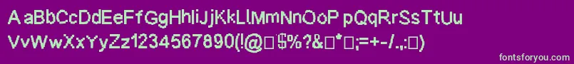 Шрифт Baardfaant – зелёные шрифты на фиолетовом фоне