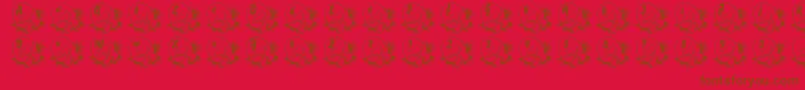 BabyEgg-Schriftart – Braune Schriften auf rotem Hintergrund