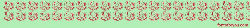 BabyEgg Font – Red Fonts on Green Background