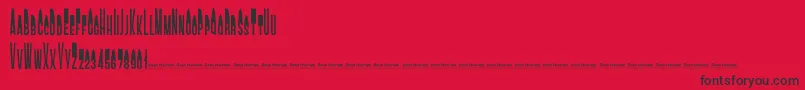 SamDisplay Font – Black Fonts on Red Background