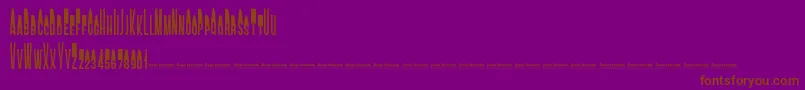 SamDisplay Font – Brown Fonts on Purple Background