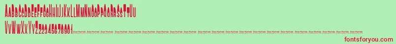 SamDisplay Font – Red Fonts on Green Background