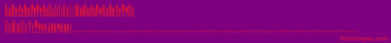 SamDisplay Font – Red Fonts on Purple Background