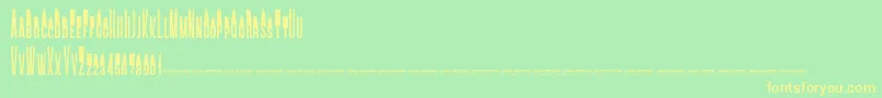 Fonte SamDisplay – fontes amarelas em um fundo verde