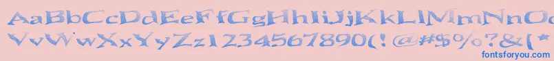 SeawaveExtendedKeyset Font – Blue Fonts on Pink Background