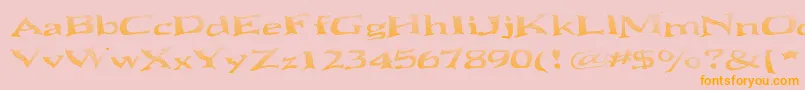 SeawaveExtendedKeyset-Schriftart – Orangefarbene Schriften auf rosa Hintergrund