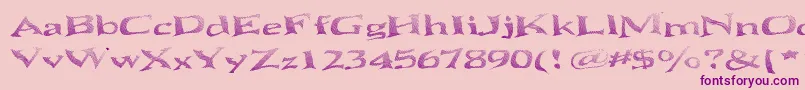 SeawaveExtendedKeyset Font – Purple Fonts on Pink Background