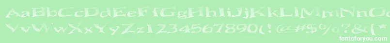 SeawaveExtendedKeyset Font – White Fonts on Green Background