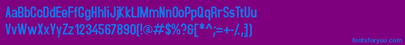 Accidental Font – Blue Fonts on Purple Background