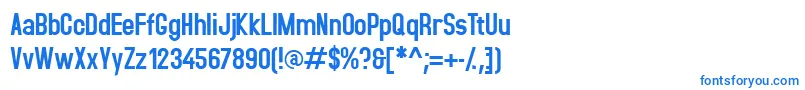 Accidental-fontti – siniset fontit valkoisella taustalla