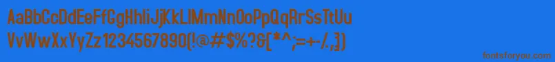 Accidental Font – Brown Fonts on Blue Background