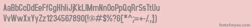 フォントAccidental – ピンクの背景に灰色の文字